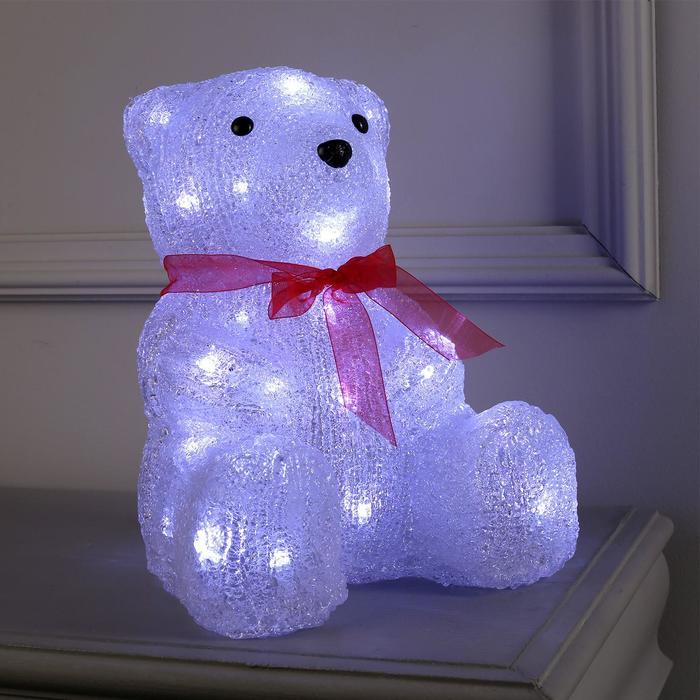

Световая фигура Luazon Lighting Медведь с бантом Р00011586 белый холодный, Медведь с бантом