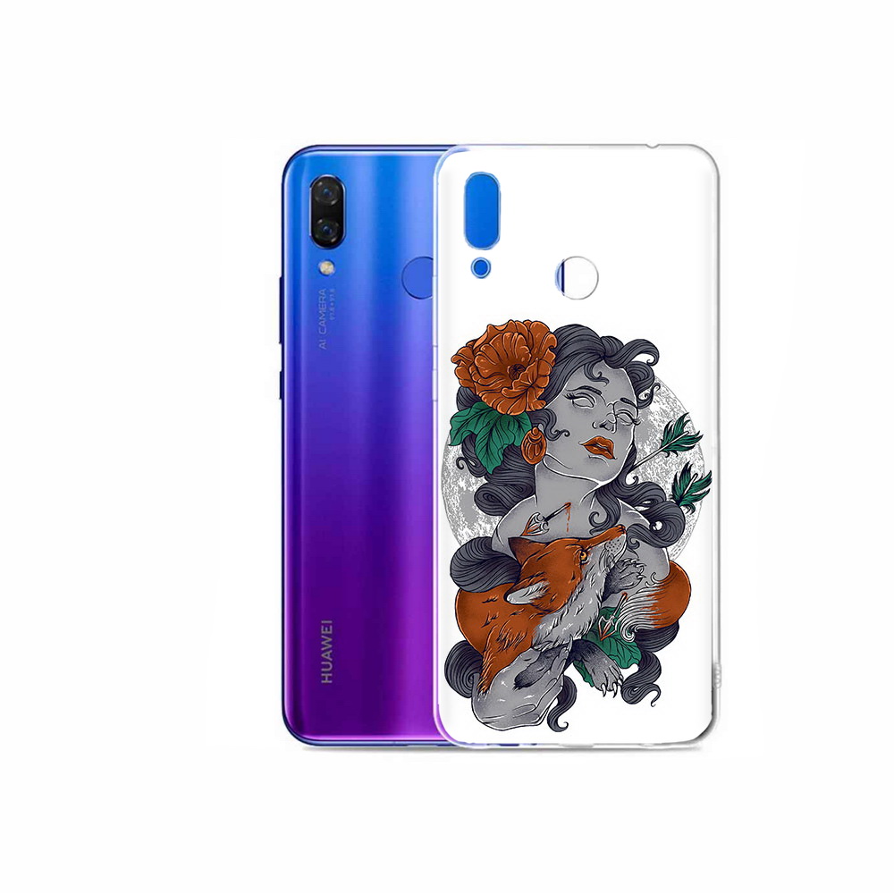 

Чехол MyPads Tocco для Honor Play темная девушка с лисой, Прозрачный, Tocco