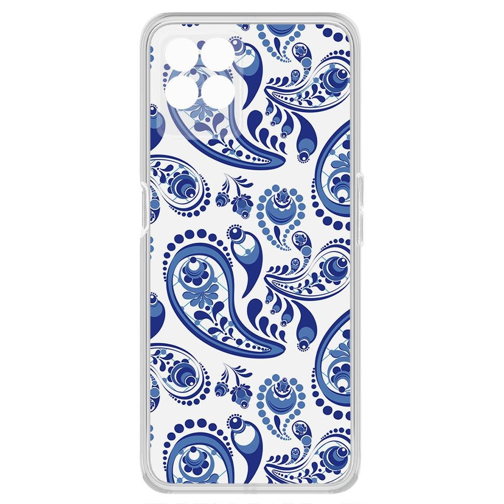 

Чехол-накладка Krutoff Clear Case Гжель для Realme 8i