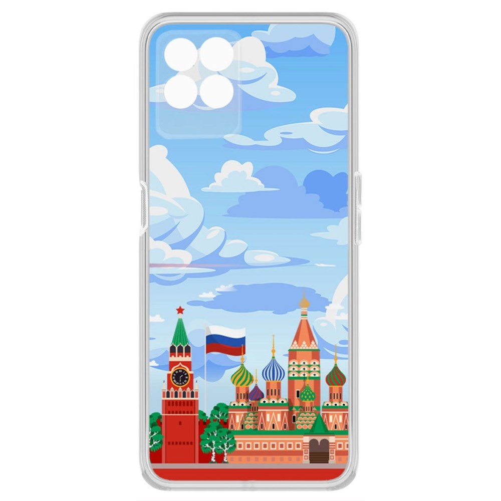 

Чехол-накладка Krutoff Clear Case Красная Площадь для Realme 8i