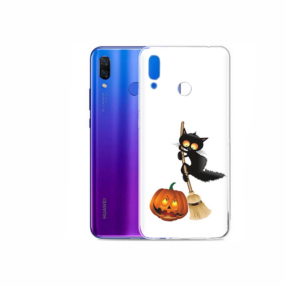 

Чехол MyPads Tocco для Honor Play хэлуинский котик, Прозрачный, Tocco