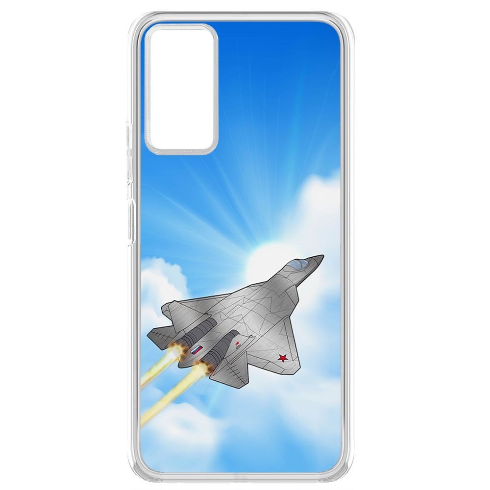 

Чехол-накладка Krutoff Clear Case СУ-57 для Tecno Pova 2, Прозрачный