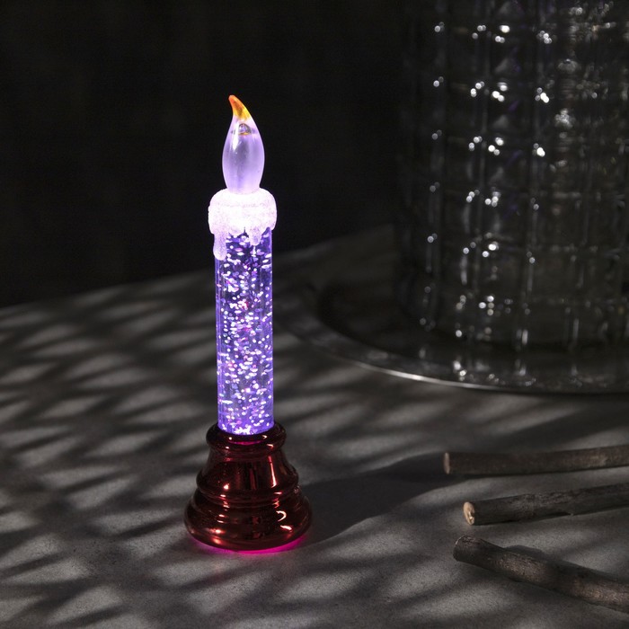 

Светодиодная фигура «Свеча на ветру красная» 5 × 17 × 5 см, свечение RGB