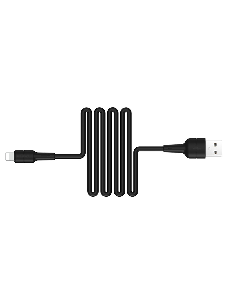 фото Провод для зарядки borofone x30, кабель usb lightning для телефона iphone, 2.4 a, 1 м urm