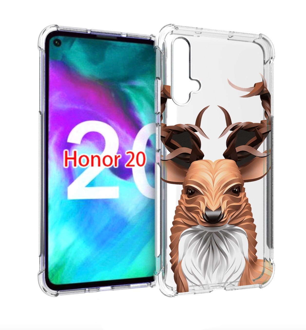 

Чехол бампер MyPads 3D-олень для Honor 20, Прозрачный, Tocco