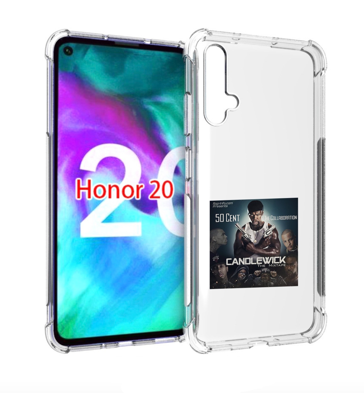 

Чехол бампер MyPads 50 Cent - CandleWick для Honor 20 Honor, Прозрачный, Tocco