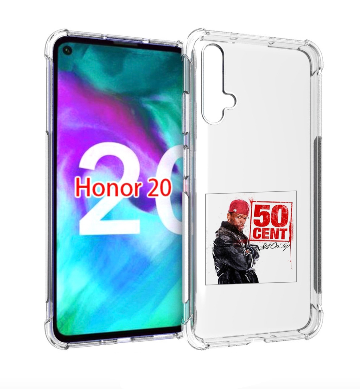 

Чехол бампер MyPads 50 Cent - Still On Top для Honor 20, Прозрачный, Tocco