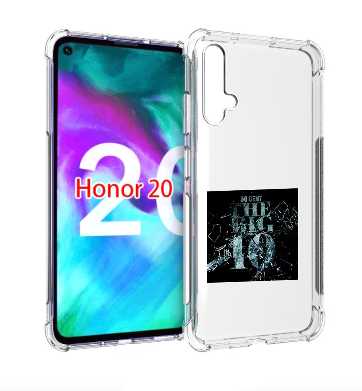 

Чехол бампер MyPads 50 Cent - The Big 10 для Honor 20 Honor, Прозрачный, Tocco