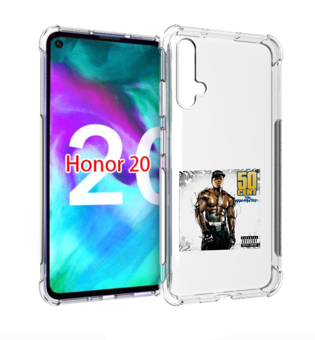 

Чехол бампер MyPads 50 Cent - The Massacre для Honor 20, Прозрачный, Tocco