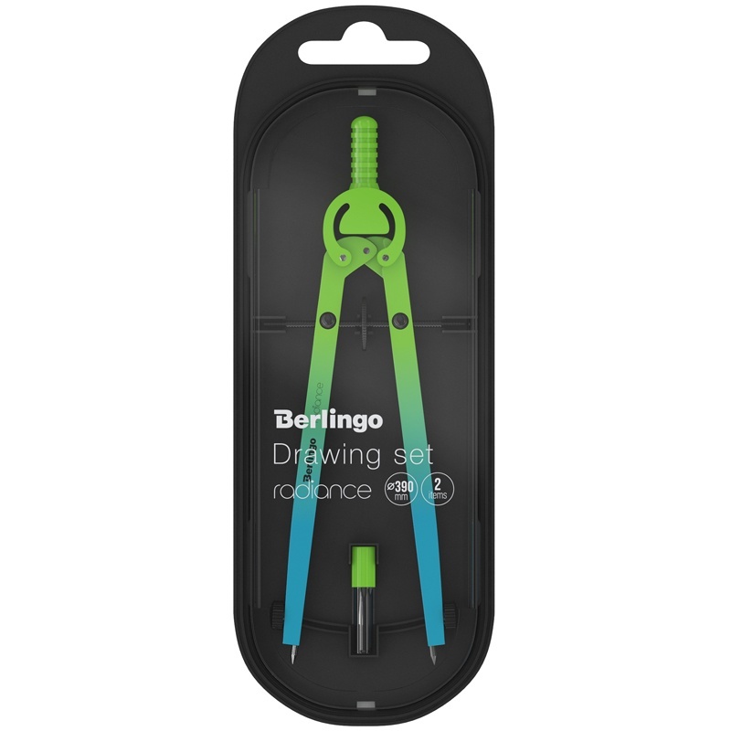 Berlingo Radiance 2 предмета циркуль 170 мм голубой зеленый градиент