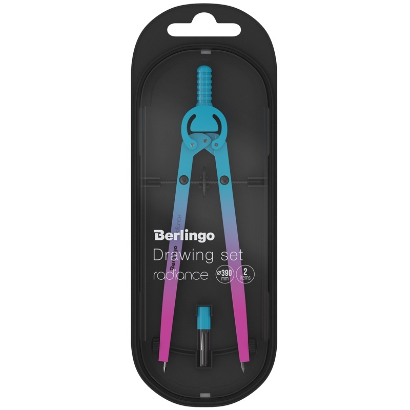 Berlingo Radiance 2 предмета циркуль 170 мм розовый голубой градиент