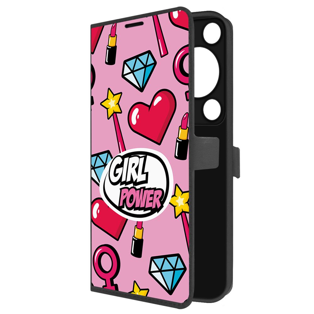 

Чехол-книжка Krutoff Eco Book для Huawei Nova Y72s Girl Power (черный)