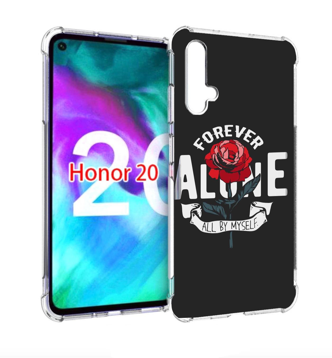 

Чехол бампер MyPads Alone для Honor 20, Прозрачный, Tocco