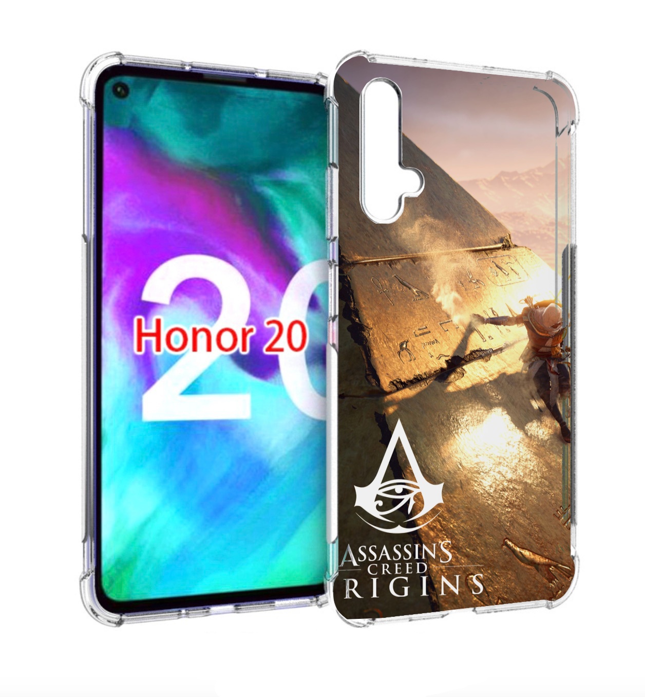 

Чехол бампер MyPads Assassin's Creed Origins для Honor 20, Прозрачный, Tocco