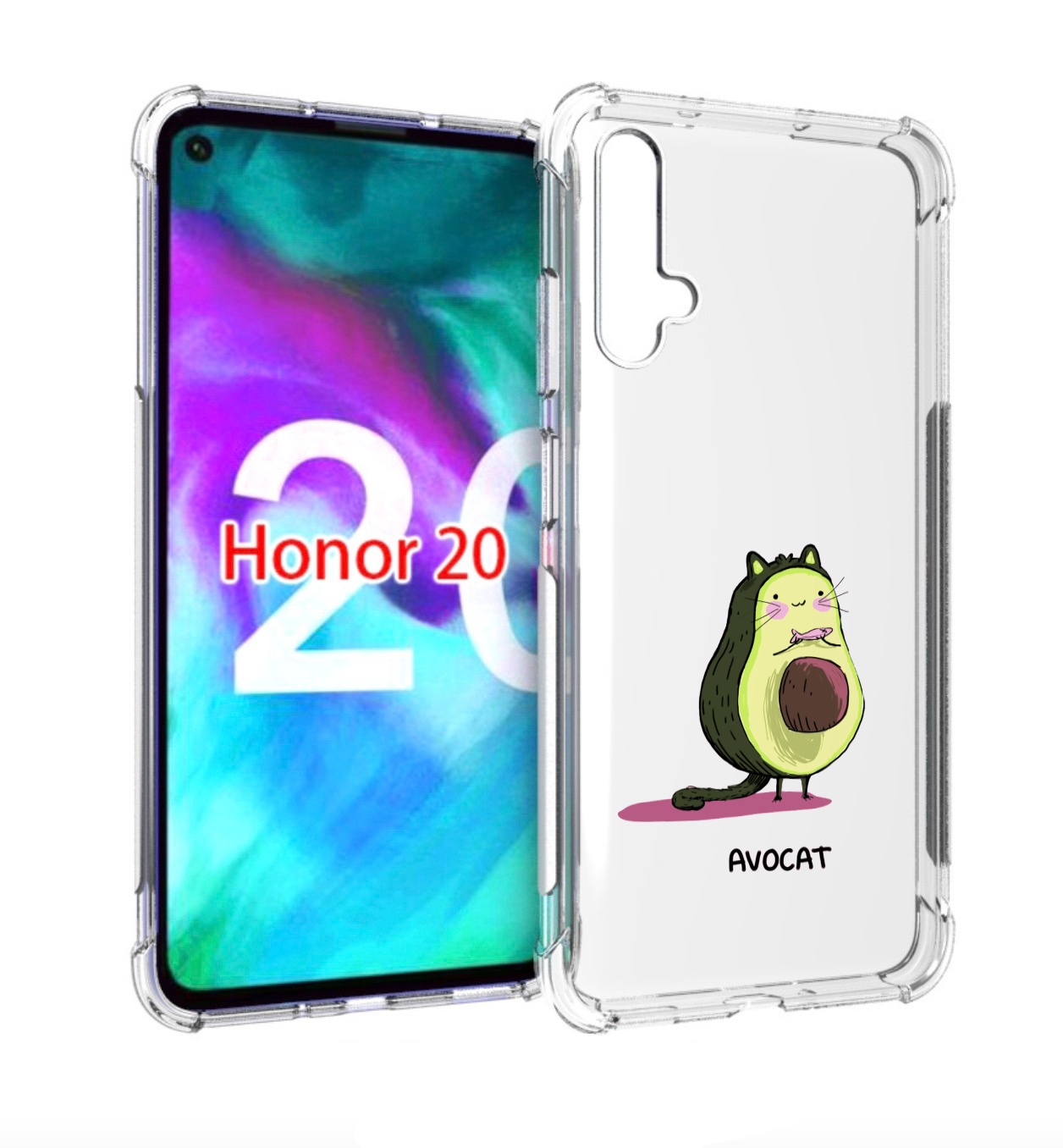 

Чехол бампер MyPads Avocat для Honor 20, Прозрачный, Tocco