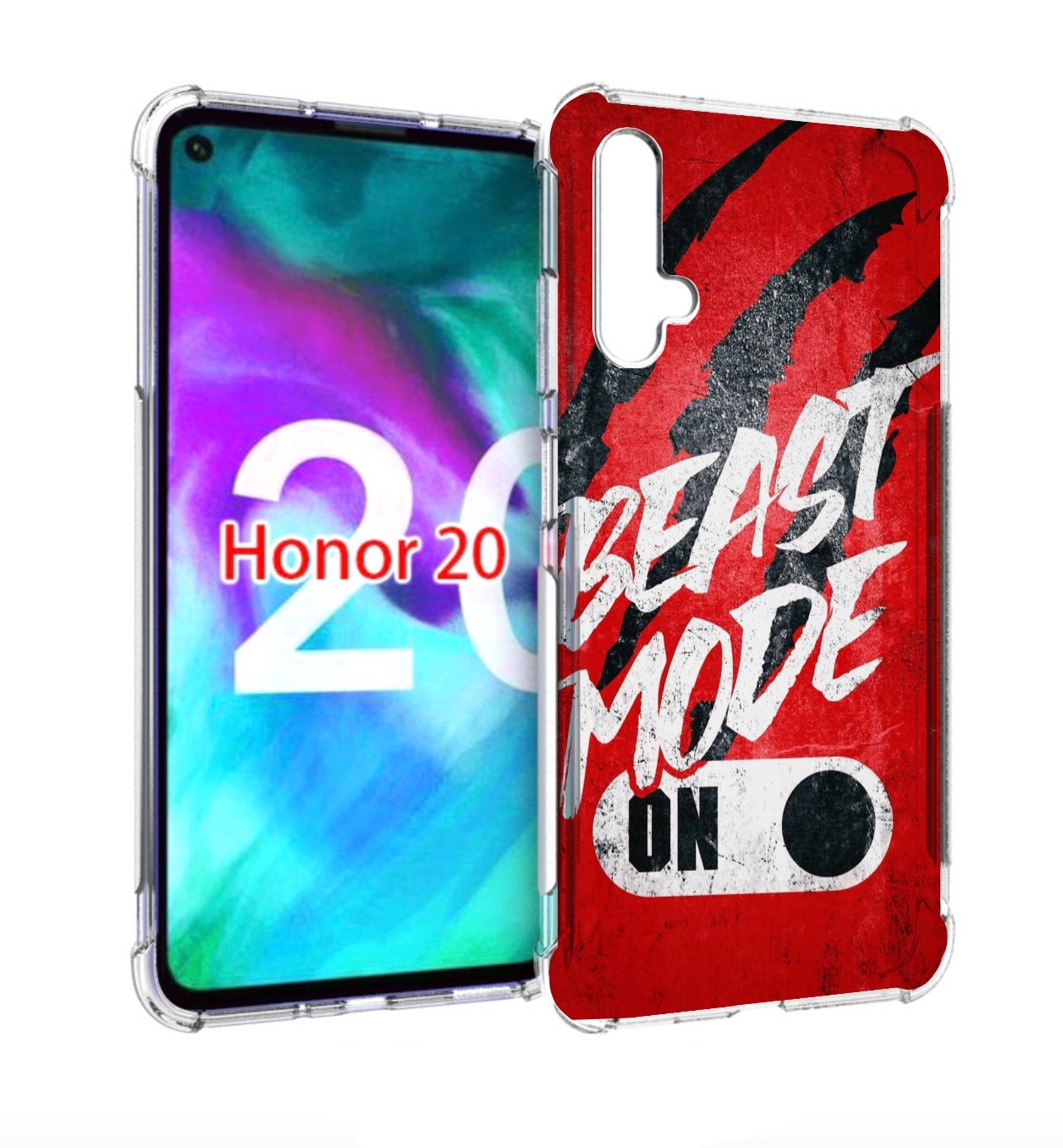 

Чехол Бампер Mypads Beast Inside You Для Honor 20, Прозрачный, Tocco