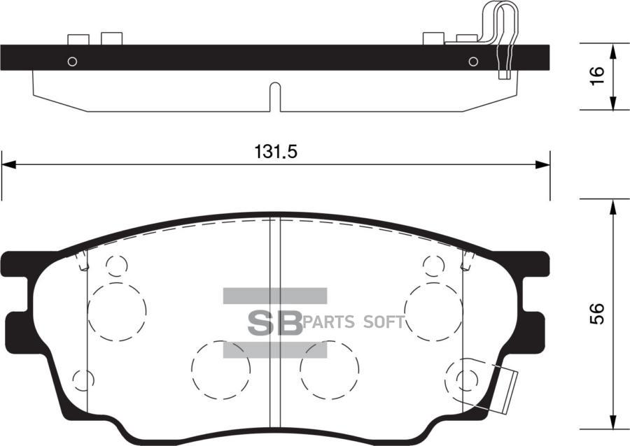 

Тормозные колодки Sangsin brake дисковые SP2027