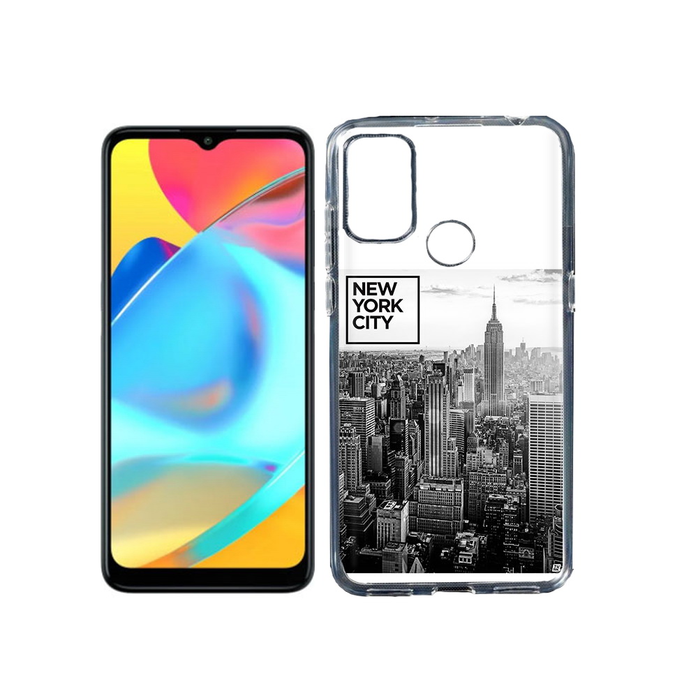 

Чехол MyPads Tocco для Alcatel 3L 6056H (2021) черно белый ньюерк (PT160724.669.686), Прозрачный, Tocco