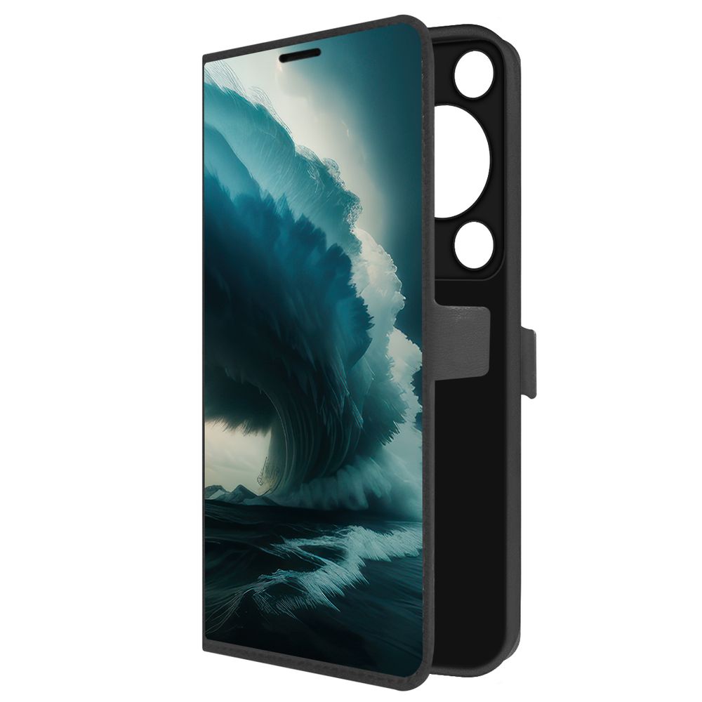 

Чехол-книжка Krutoff Eco Book для Huawei Nova Y72s Торнадо (черный)