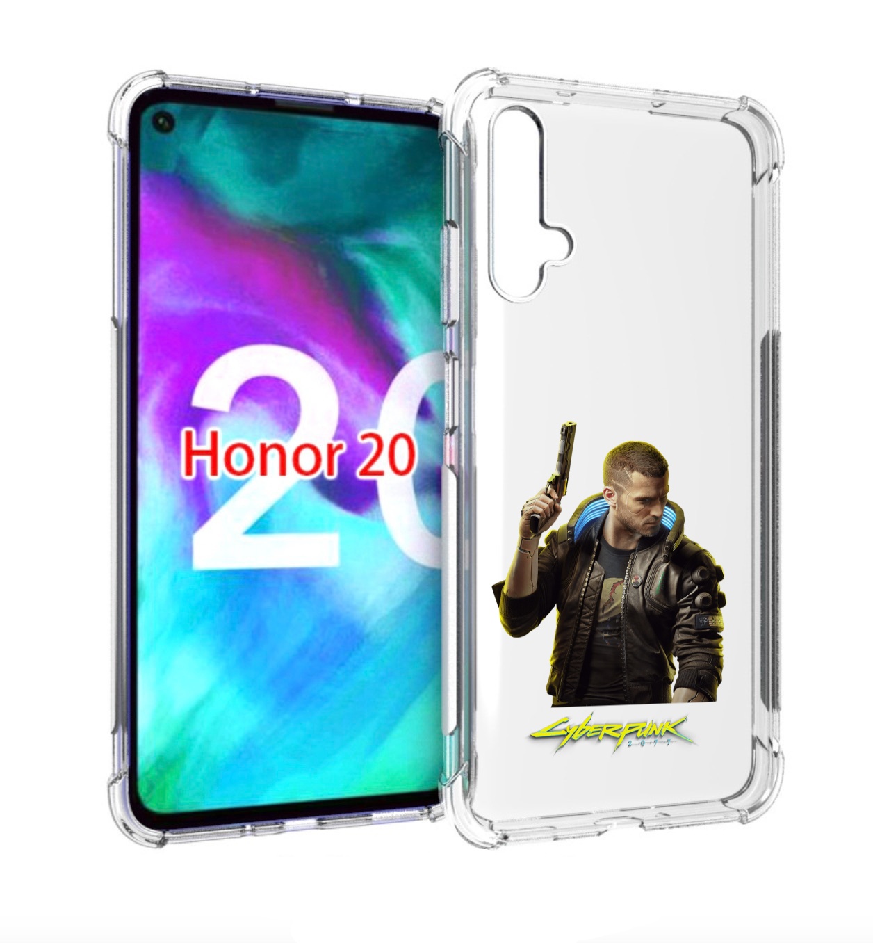 

Чехол бампер MyPads Cyberpunk-2077 для Honor 20, Прозрачный, Tocco