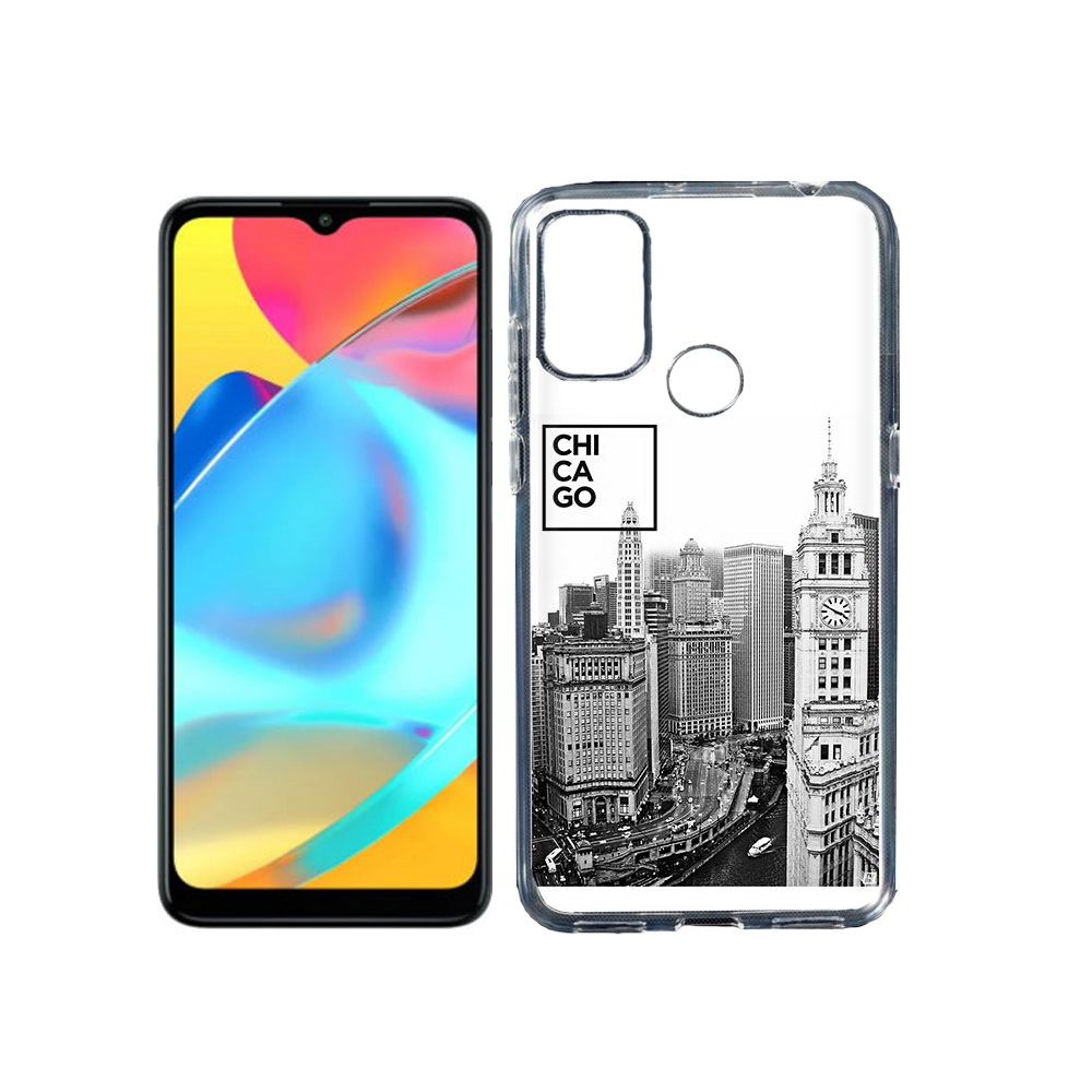 

Чехол MyPads Tocco для Alcatel 3L 6056H (2021) черно белый чикаго (PT160724.669.689), Прозрачный, Tocco