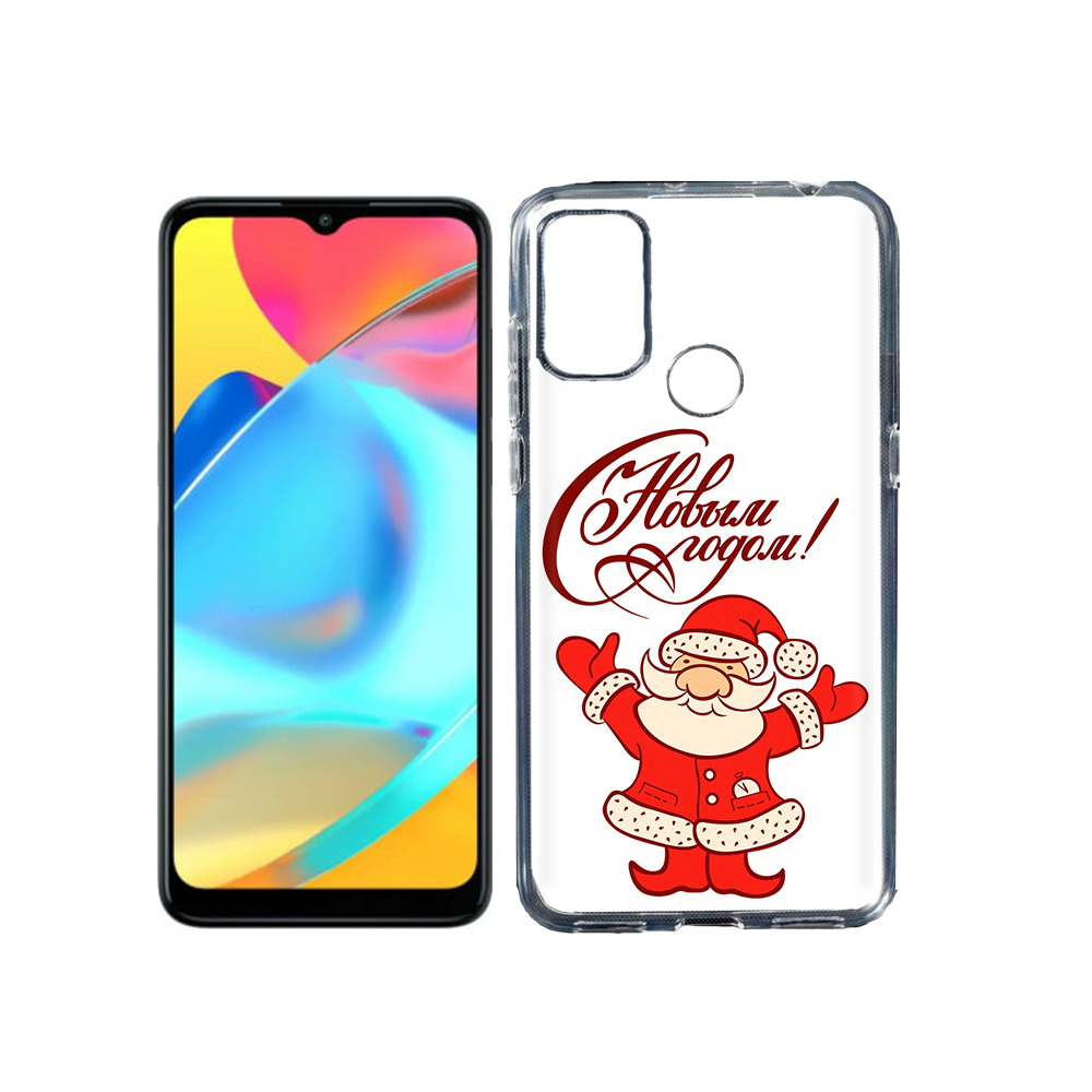 

Чехол MyPads Tocco для Alcatel 3L 6056H (2021) Добрый дед мороз с новым годом 2023, Прозрачный, Tocco