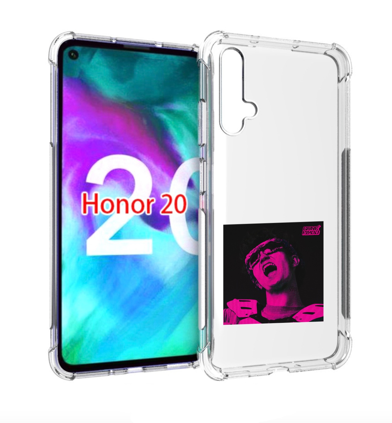 

Чехол бампер MyPads Digital Fantazy GONE для Honor 20 Honor, Прозрачный, Tocco