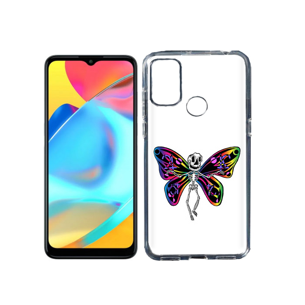 

Чехол MyPads Tocco для Alcatel 3L 6056H (2021) эффект бабочки (PT160724.669.701), Прозрачный, Tocco