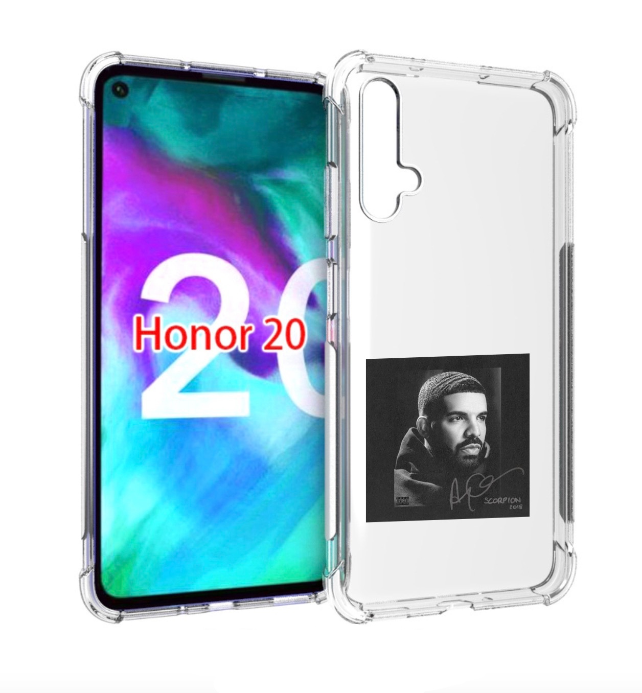 

Чехол бампер MyPads Drake - Scorpion для Honor 20, Прозрачный, Tocco