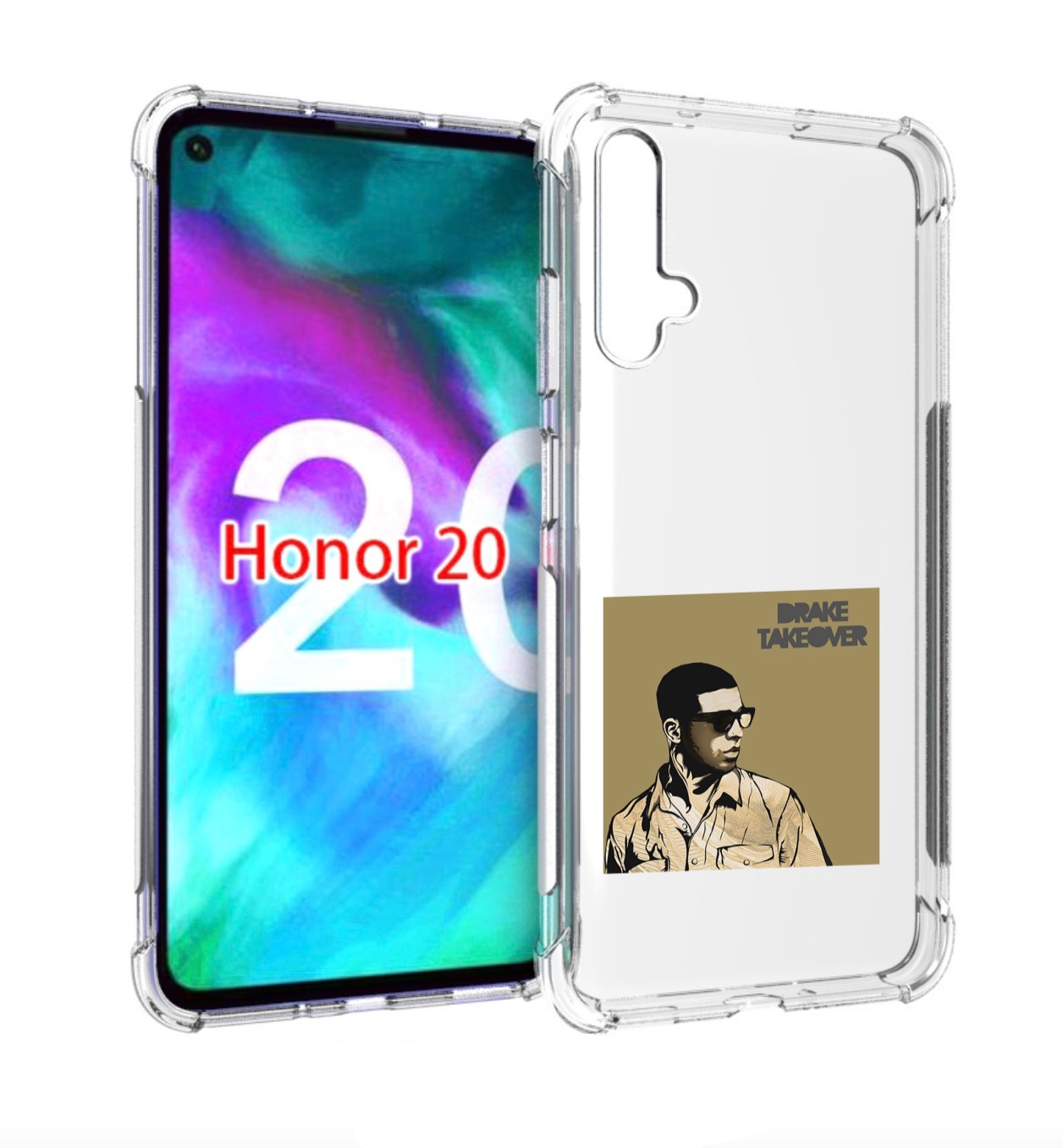 

Чехол бампер MyPads Drake - Takeover для Honor 20, Прозрачный, Tocco