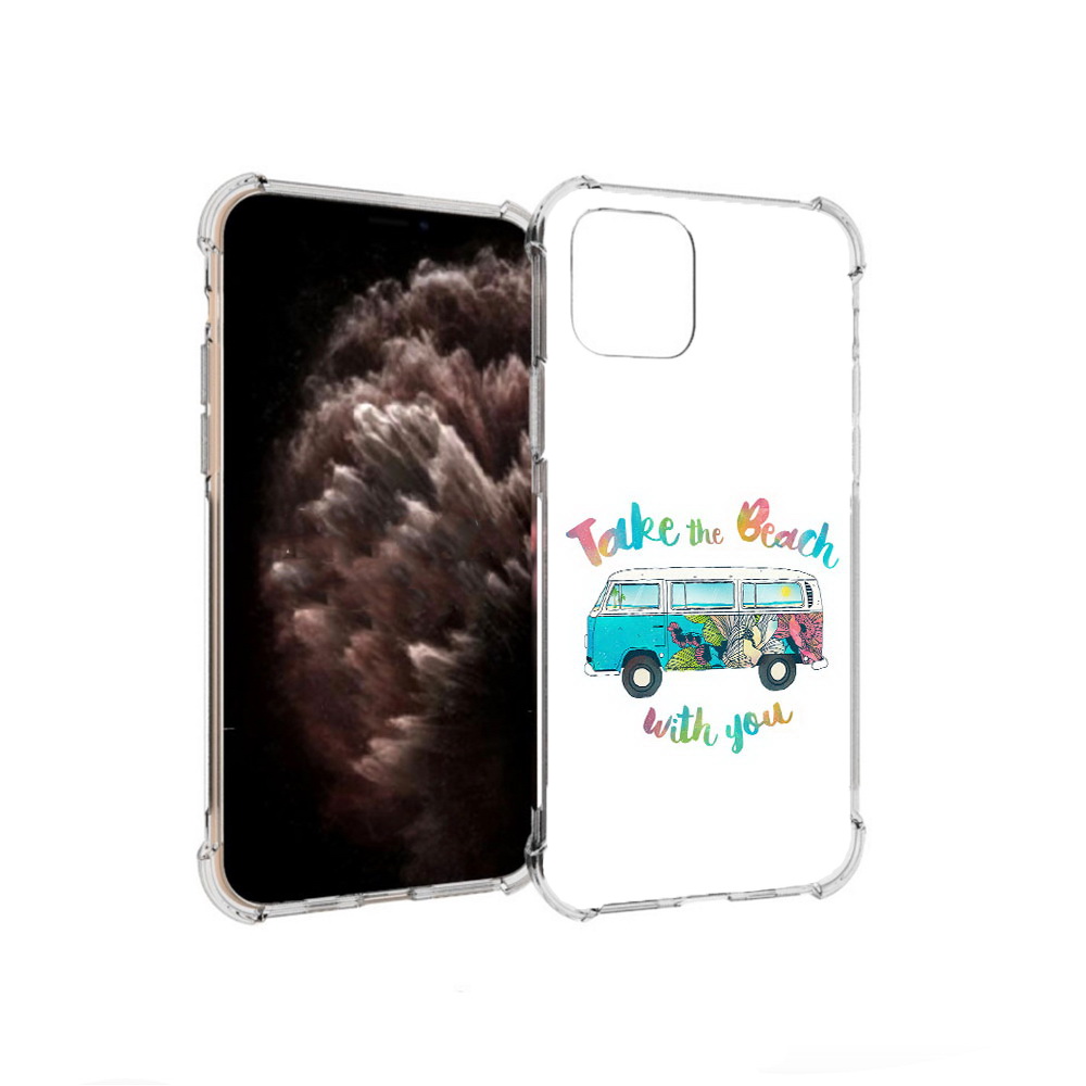 

Чехол MyPads Tocco для Apple iPhone 11 Pro Хиппи автобус, Прозрачный, Tocco