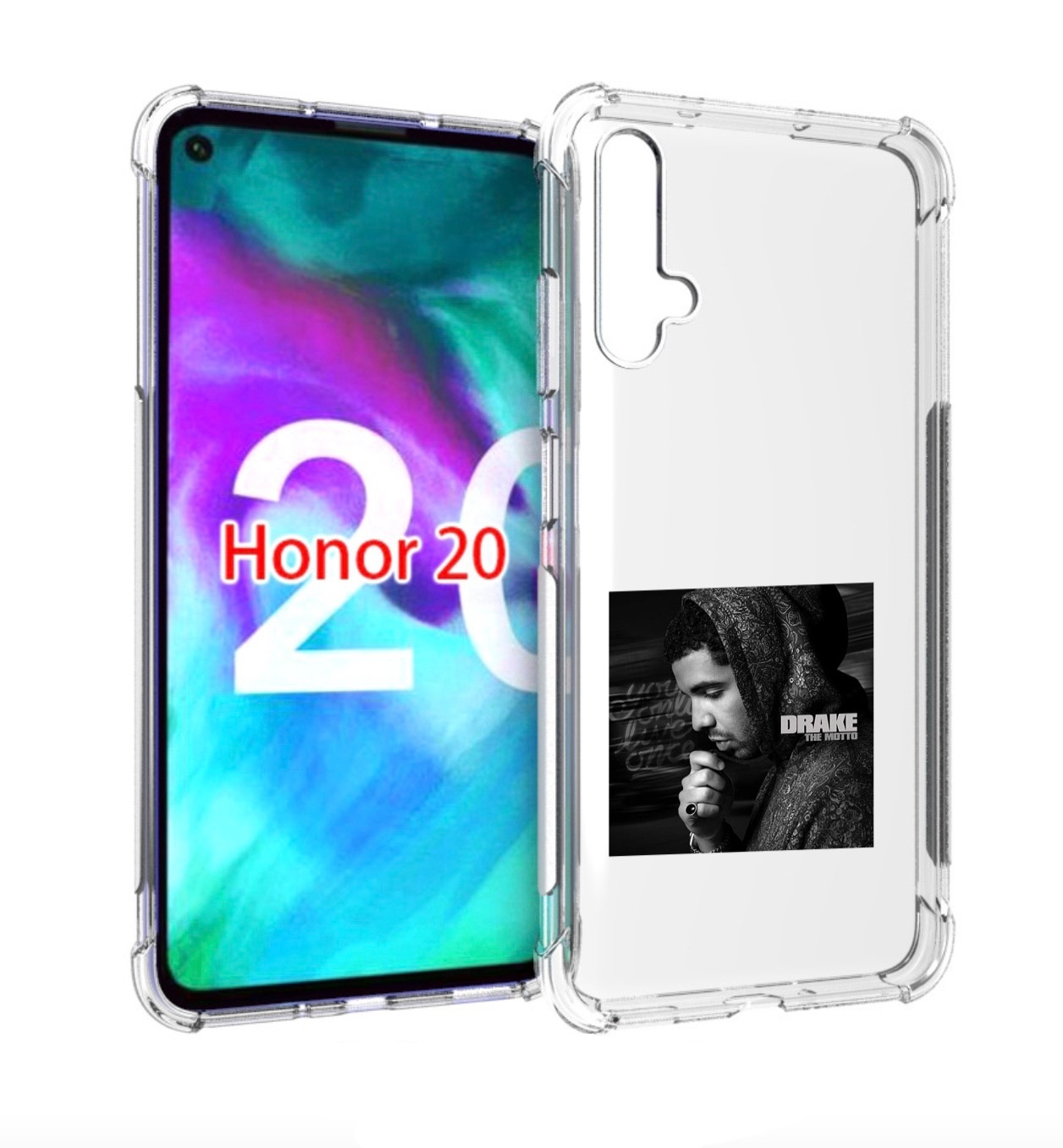 

Чехол бампер MyPads Drake - The Motto для Honor 20, Прозрачный, Tocco