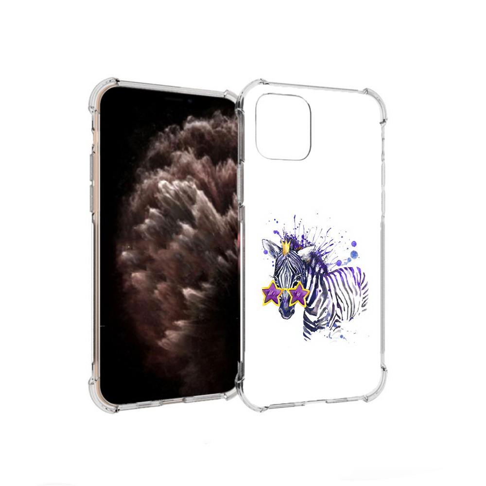 

Чехол MyPads Tocco для Apple iPhone 11 Pro акварельная зебра, Прозрачный, Tocco