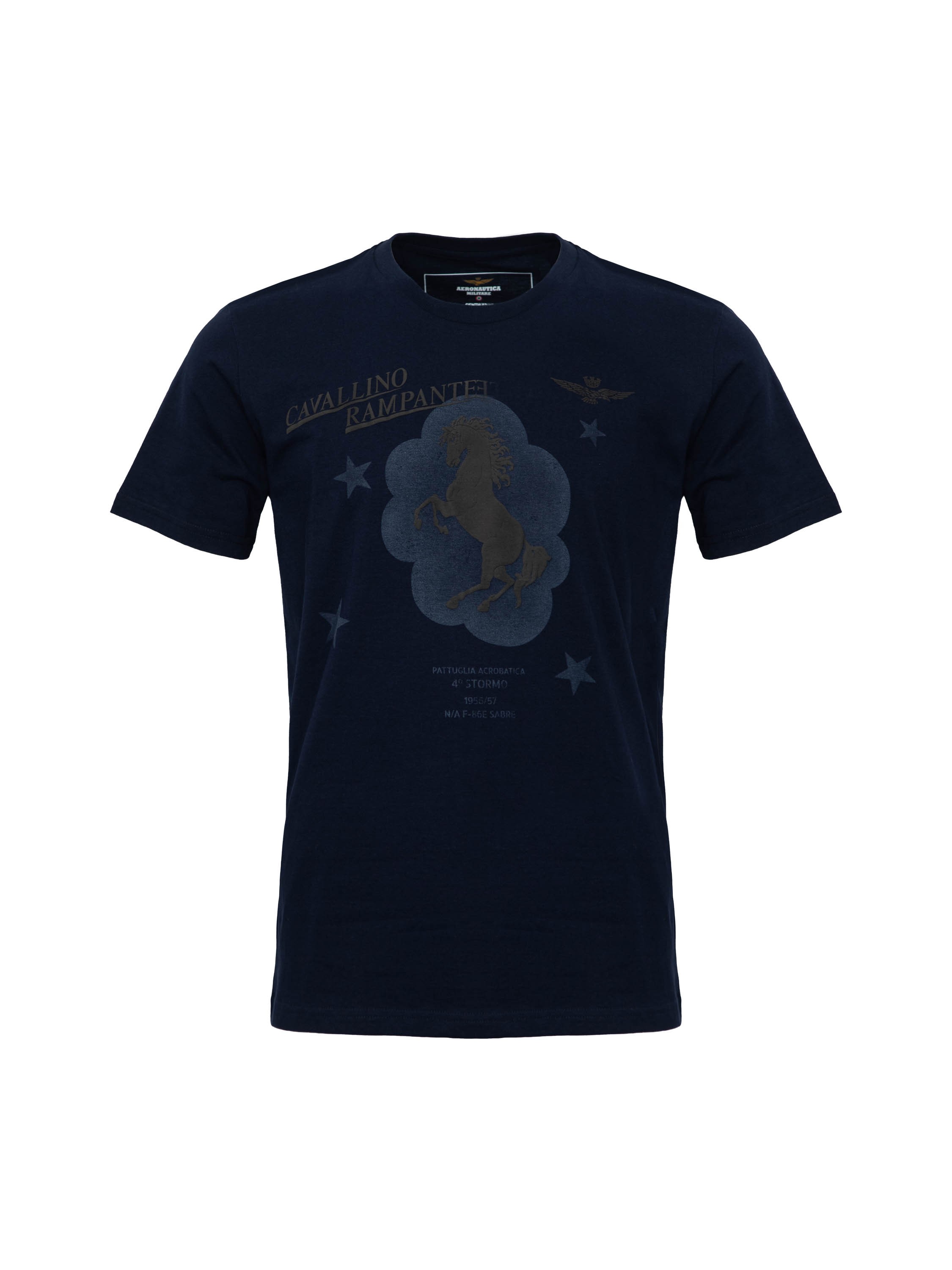 

Футболка мужская Aeronautica Militare TS2123J607 синяя 52 RU, Синий, TS2123J607