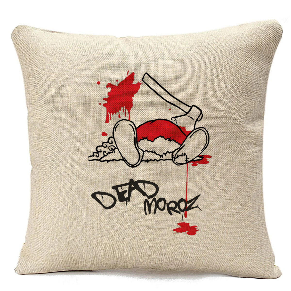 

Подушка бежевая CoolPodarok Dead Moroz. Новый год, Бежевый