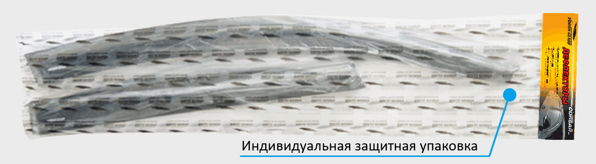 

Дефлекторы на боковые стекла Honda Accord VII 02-08 накладные 4 шт. Voron Glass Corsar Рас