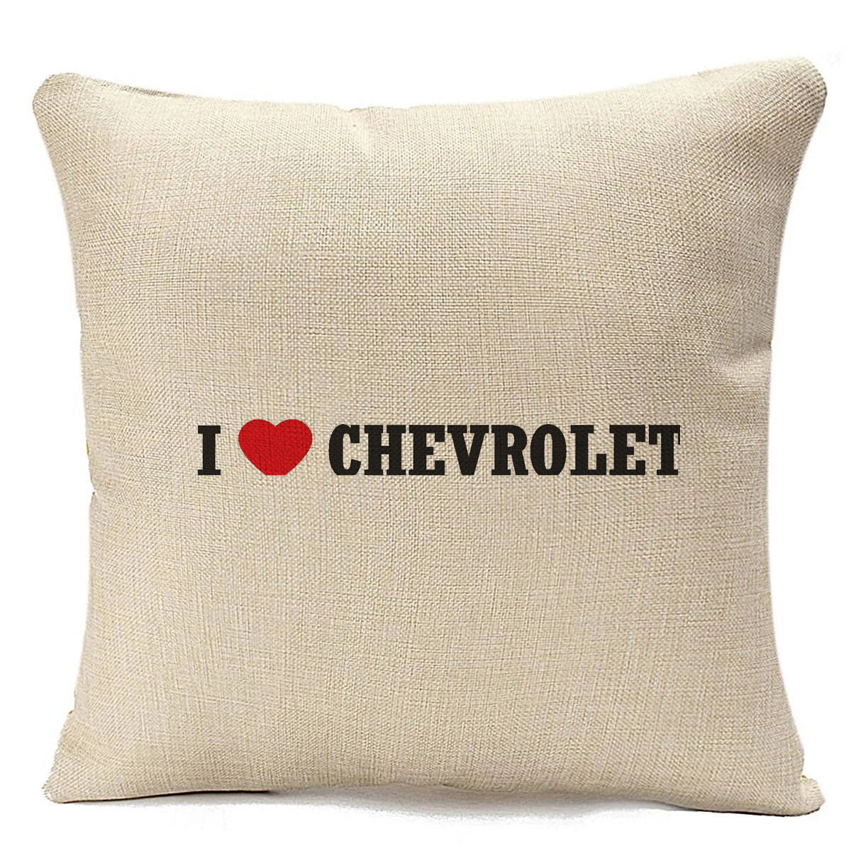 

Подушка бежевая CoolPodarok Авто. I love Chevrolet