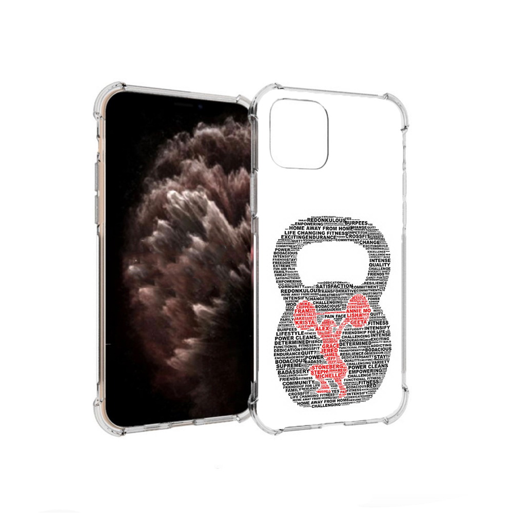 

Чехол MyPads Tocco для Apple iPhone 11 Pro бодибилдинг гиря из слов, Прозрачный, Tocco