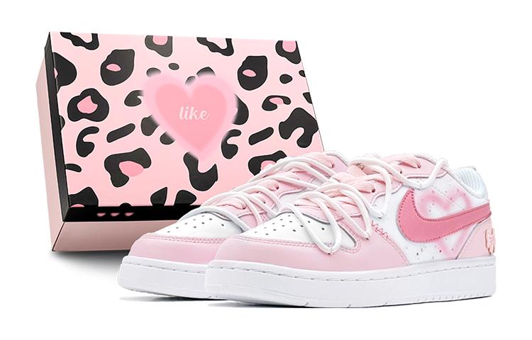 

Кеды унисекс Nike Court Borough GS розовые 38 EU, Розовый, Court Borough GS