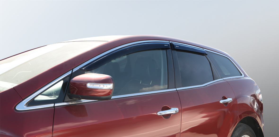 Дефлекторы на боковые стекла Mazda CX-7 06-12 накладные 4 шт. Voron Glass Corsar