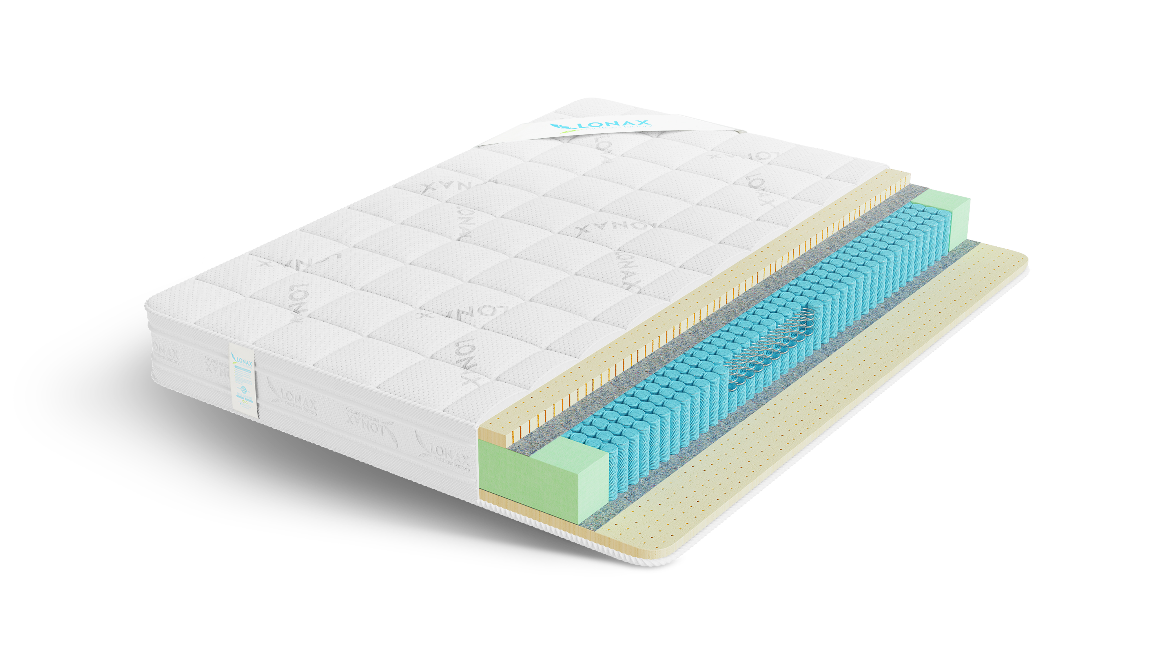 

Матрас пружинный Lonax Latex 5 Zone S1000/chstds_lonLL5ZS1000_175x185, Lonax Latex 5 Zone S1000
