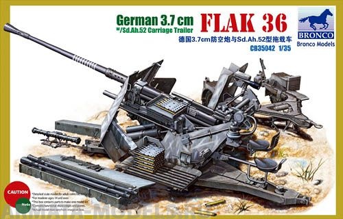 

CB35042 Пушка german 3.7cm Flak 36 Bronco Models 1/35