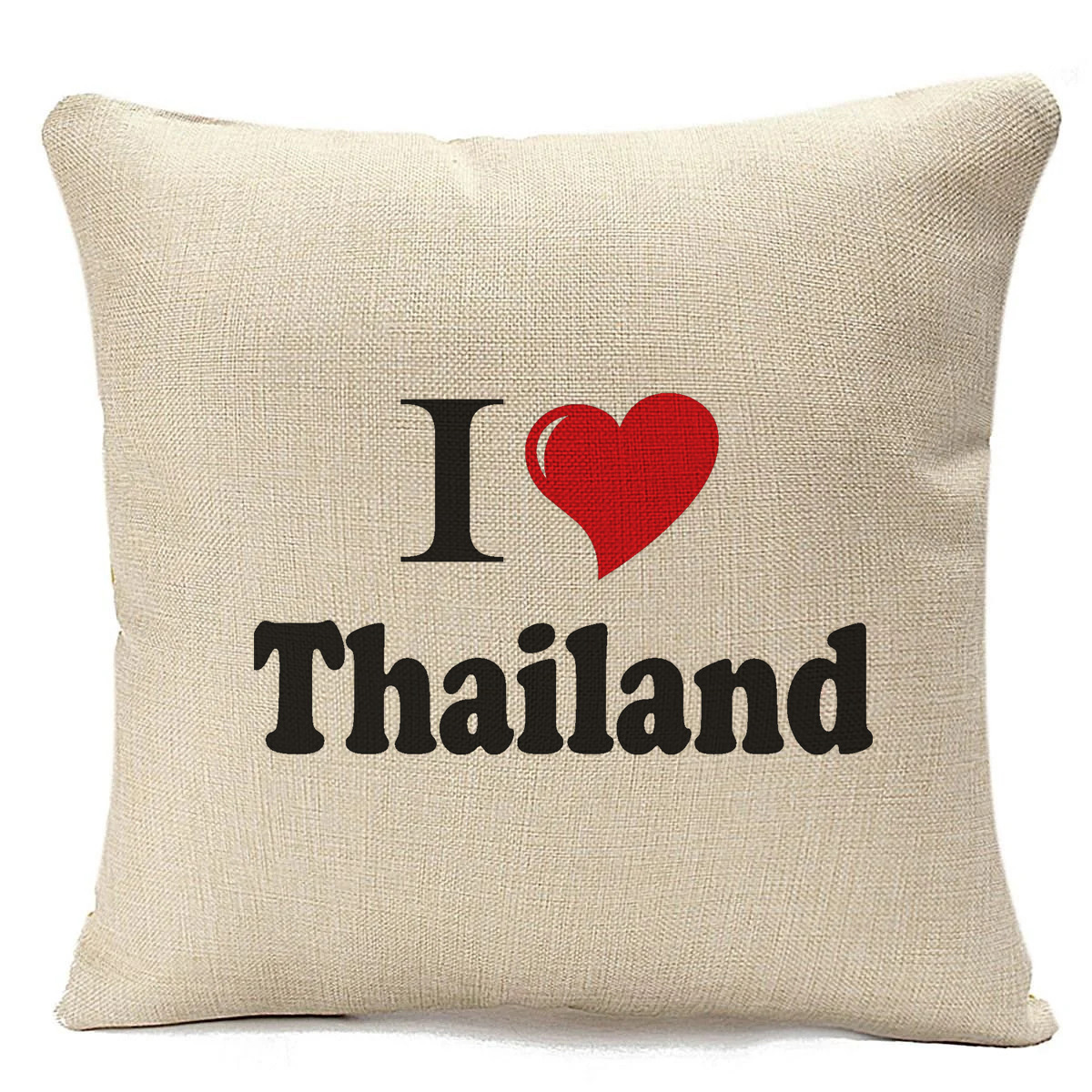 фото Подушка бежевая coolpodarok путешествия. i love thailand