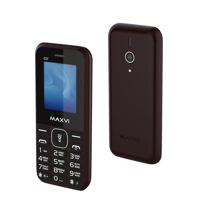 

Сотовый телефон Maxvi C27, 1.77", 1.3 Мп, microSD, 2 sim, FM, фонарик, 600 мАч, коричневый