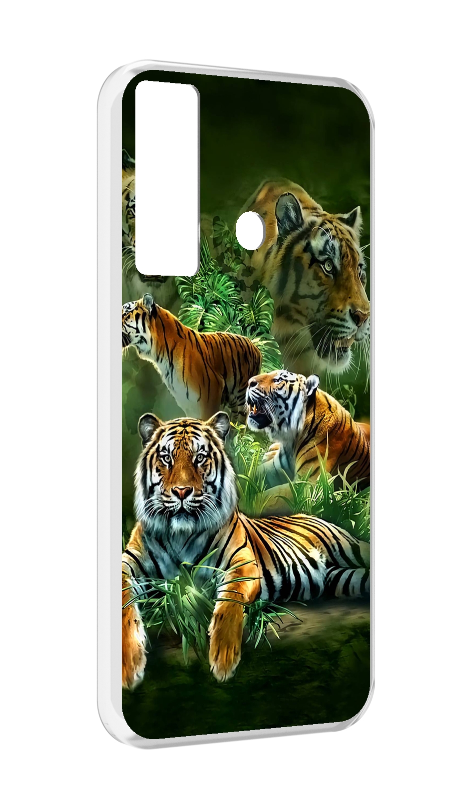 

Чехол MyPads Тигры для Tecno Camon 17, Прозрачный, Tocco