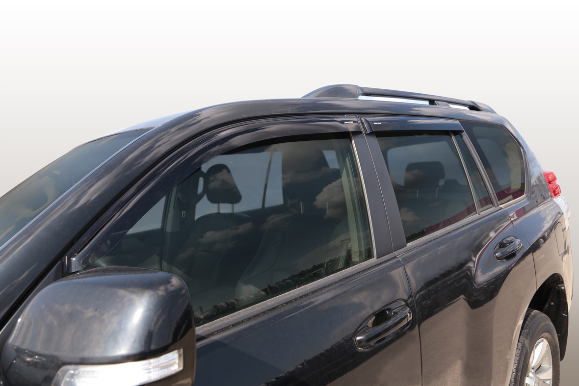 Дефлекторы на боковые стекла Toyota Land Cruiser Prado 150/J150; Lexus GX4 накладные 4 шт.
