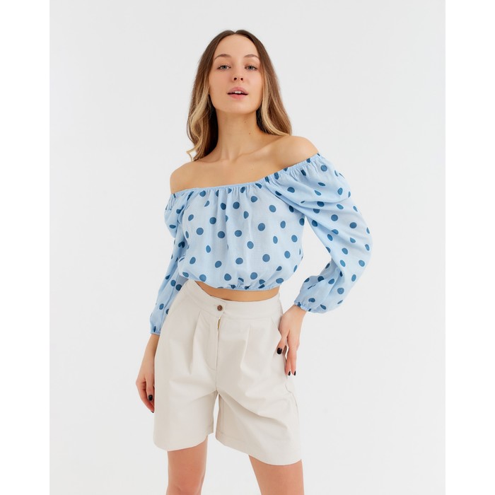 

Топ женский MINAKU Cotton голубой 42RU, Cotton
