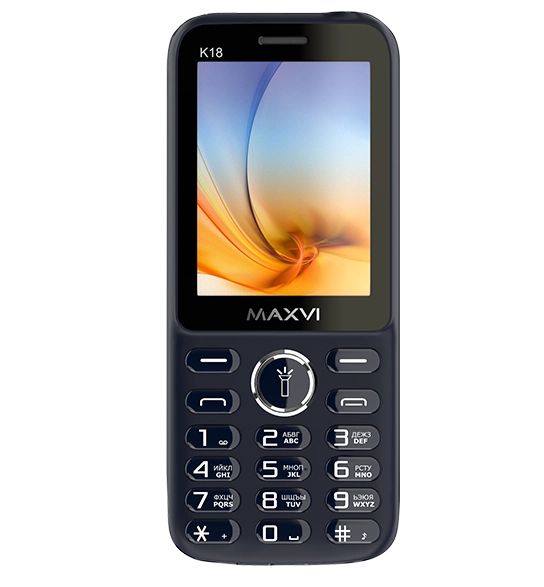 Сотовый телефон Maxvi K18, 2.4", 1.3 Мп, microSD, 2 sim, FM, фонарик, 800 мАч, синий 100050873638