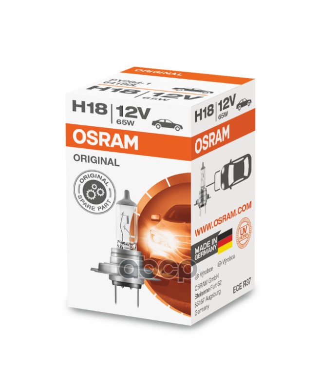 

OSRAM Лампа H18 12V (65W) ORIGINAL LINE, 1шт, картон PY26D-1