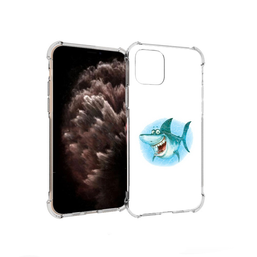 

Чехол MyPads Tocco для Apple iPhone 11 Pro веселая акула, Прозрачный, Tocco